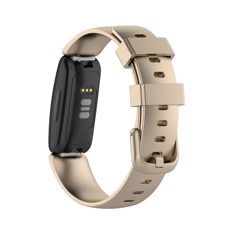 Komfortabel Fitbit Inspire 2 Silikone Rem - Størrelse: L - Guld#serie_13