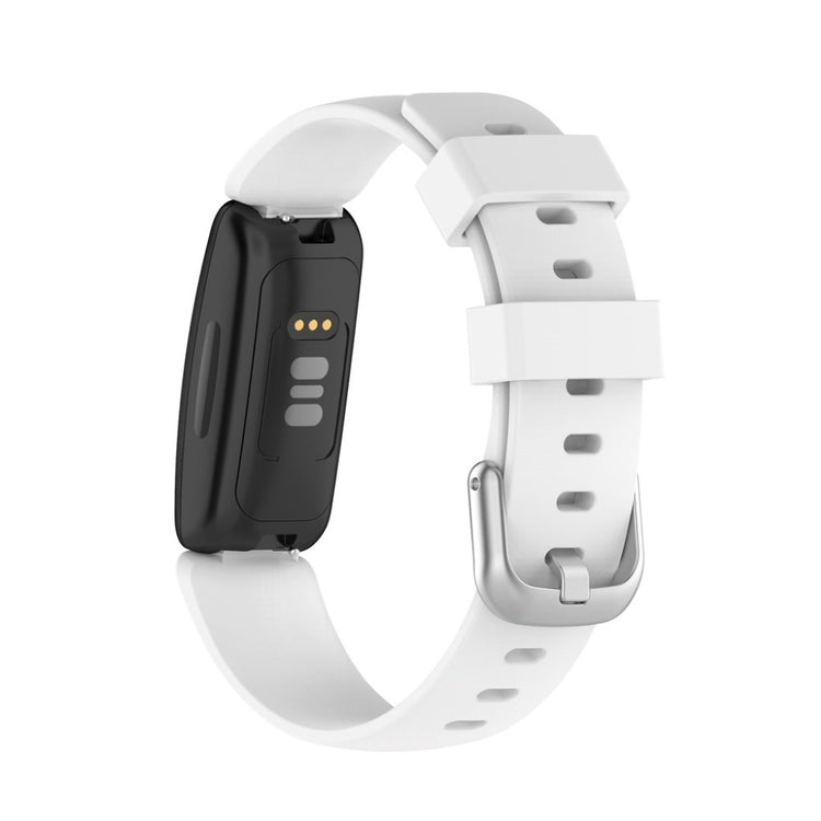 Komfortabel Fitbit Inspire 2 Silikone Rem - Størrelse: L - Hvid#serie_2