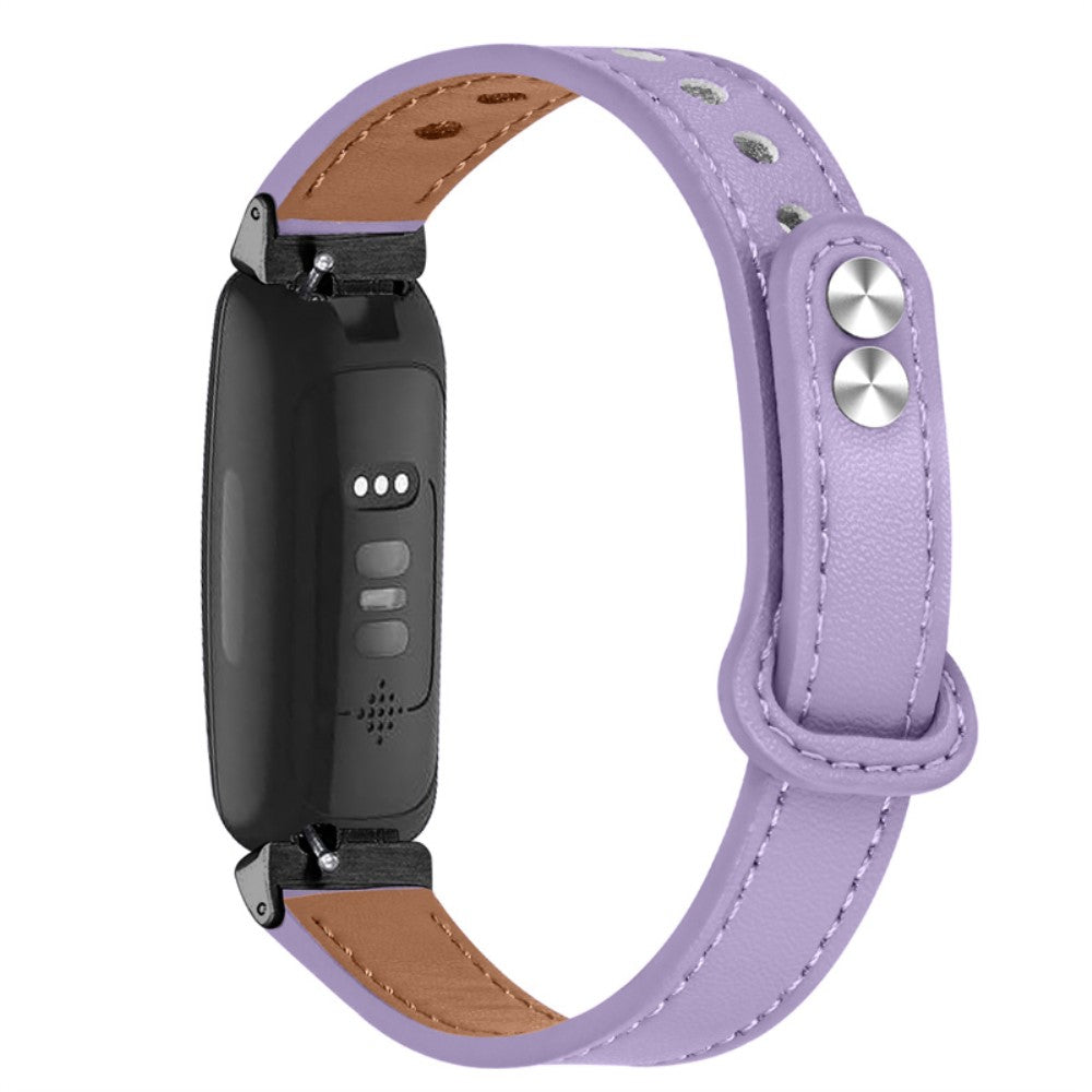Fantastisk Fitbit Inspire 2 / Fitbit Ace 2 Ægte læder Rem - Lilla#serie_6