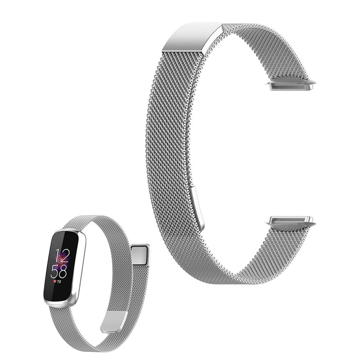 Mega skøn Fitbit Luxe Metal Rem - Sølv#serie_012