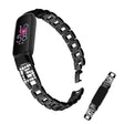Bequem Fitbit Luxe Metall und Strass armband