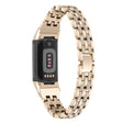 Auffallend schön Fitbit Charge 5 Metall und Strass armband