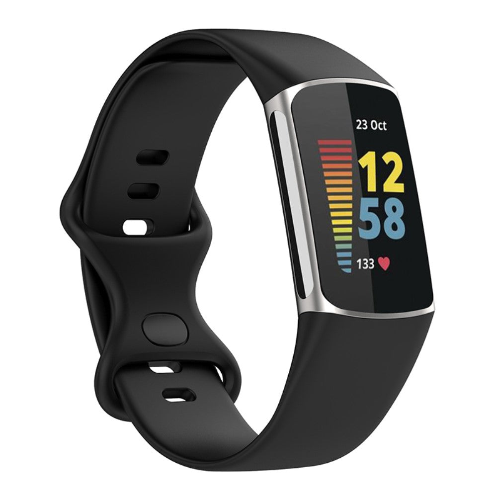 Sejt Fitbit Charge 5 Silikone Rem - Sort#serie_1