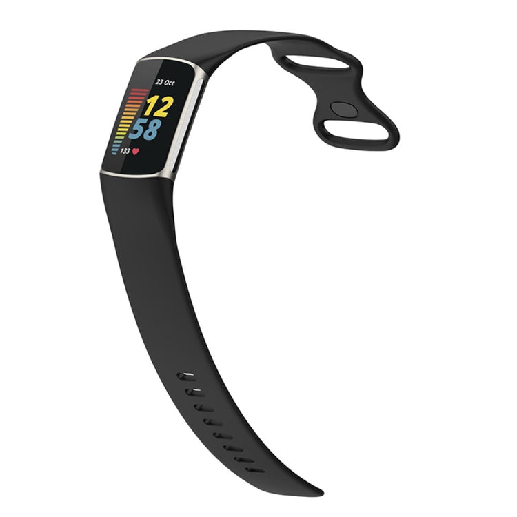 Helt vildt fed Fitbit Charge 5 Silikone Rem - Sort#serie_4