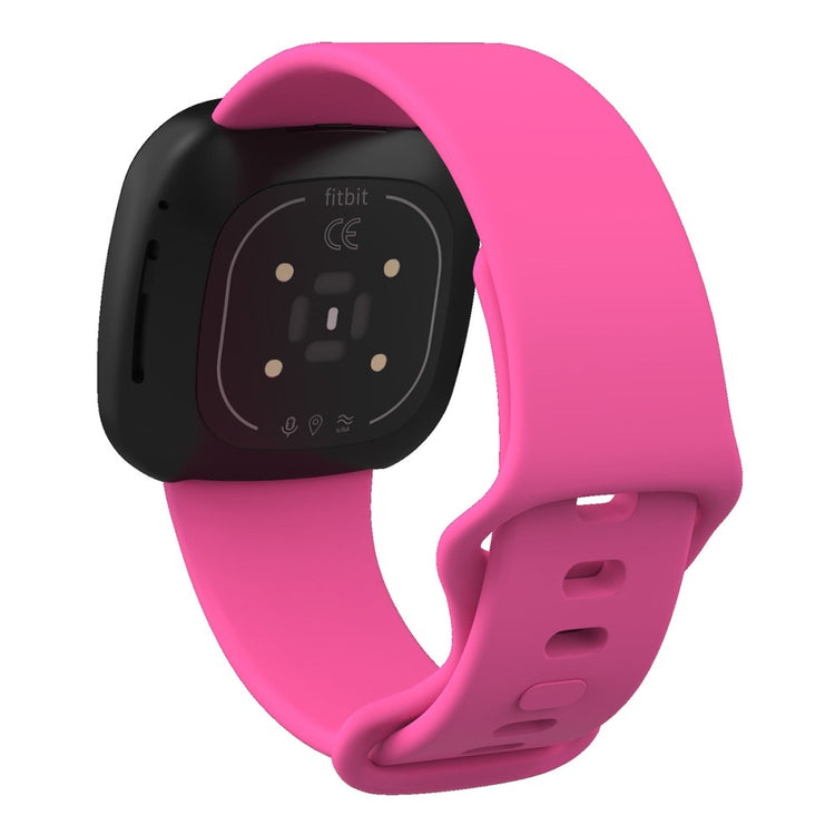 Rigtigt sejt Universal Fitbit Silikone Rem - Størrelse: S - Pink#serie_10