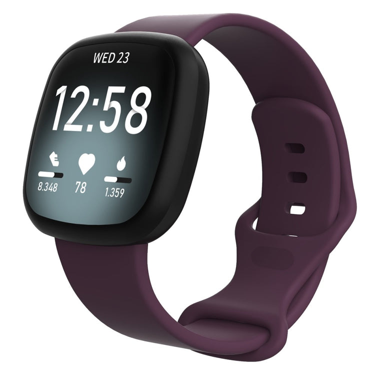 Rigtigt sejt Universal Fitbit Silikone Rem - Størrelse: S - Lilla#serie_13