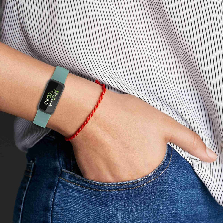 Helt vildt holdbart Fitbit Inspire 3 Silikone Rem - Grøn#serie_3