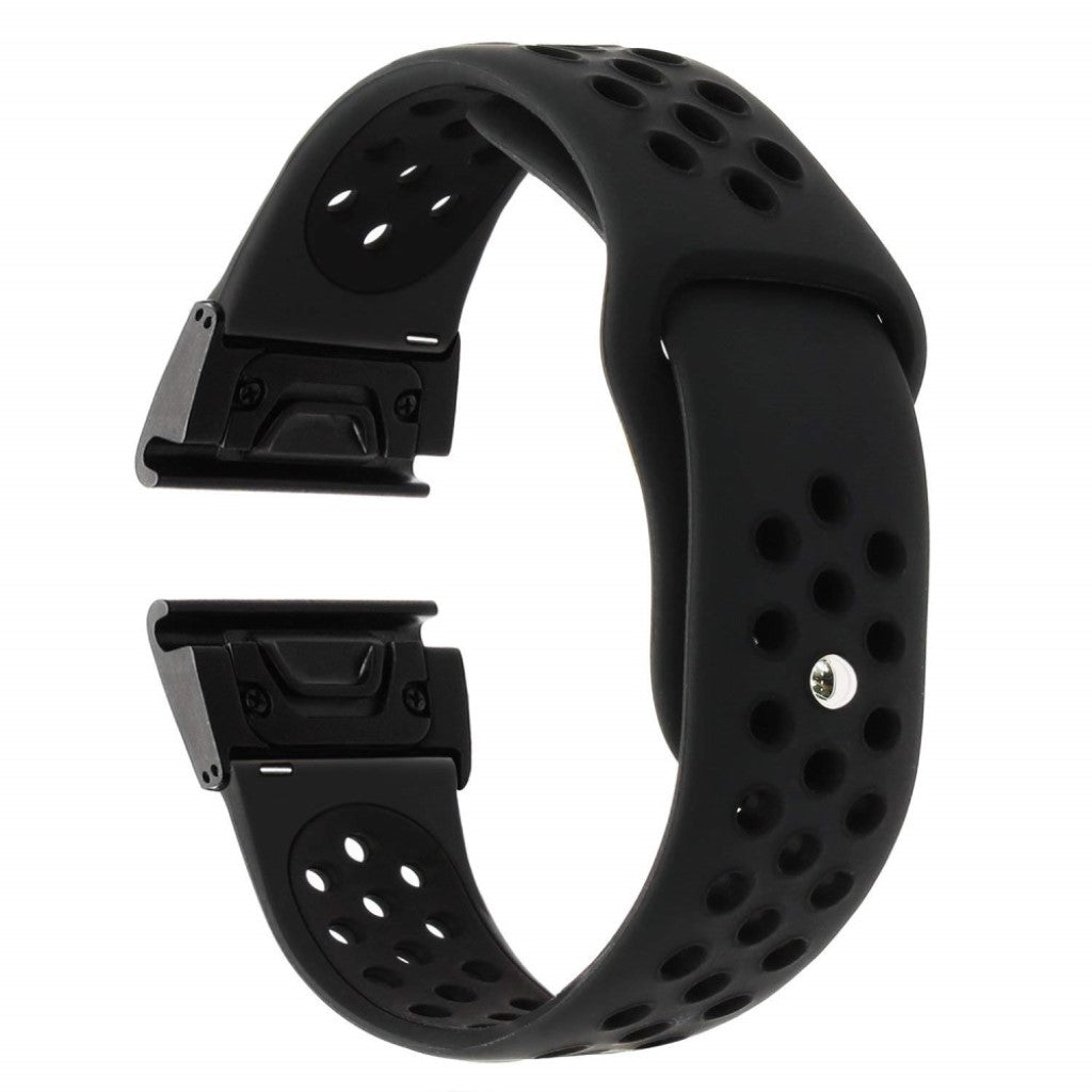 Rigtigt fint Universal Garmin Silikone Rem - Sort#serie_1
