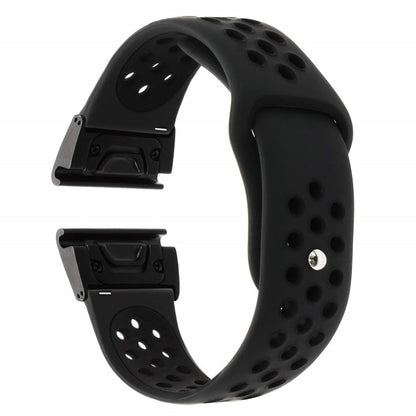 Rigtigt fint Universal Garmin Silikone Rem - Sort#serie_1