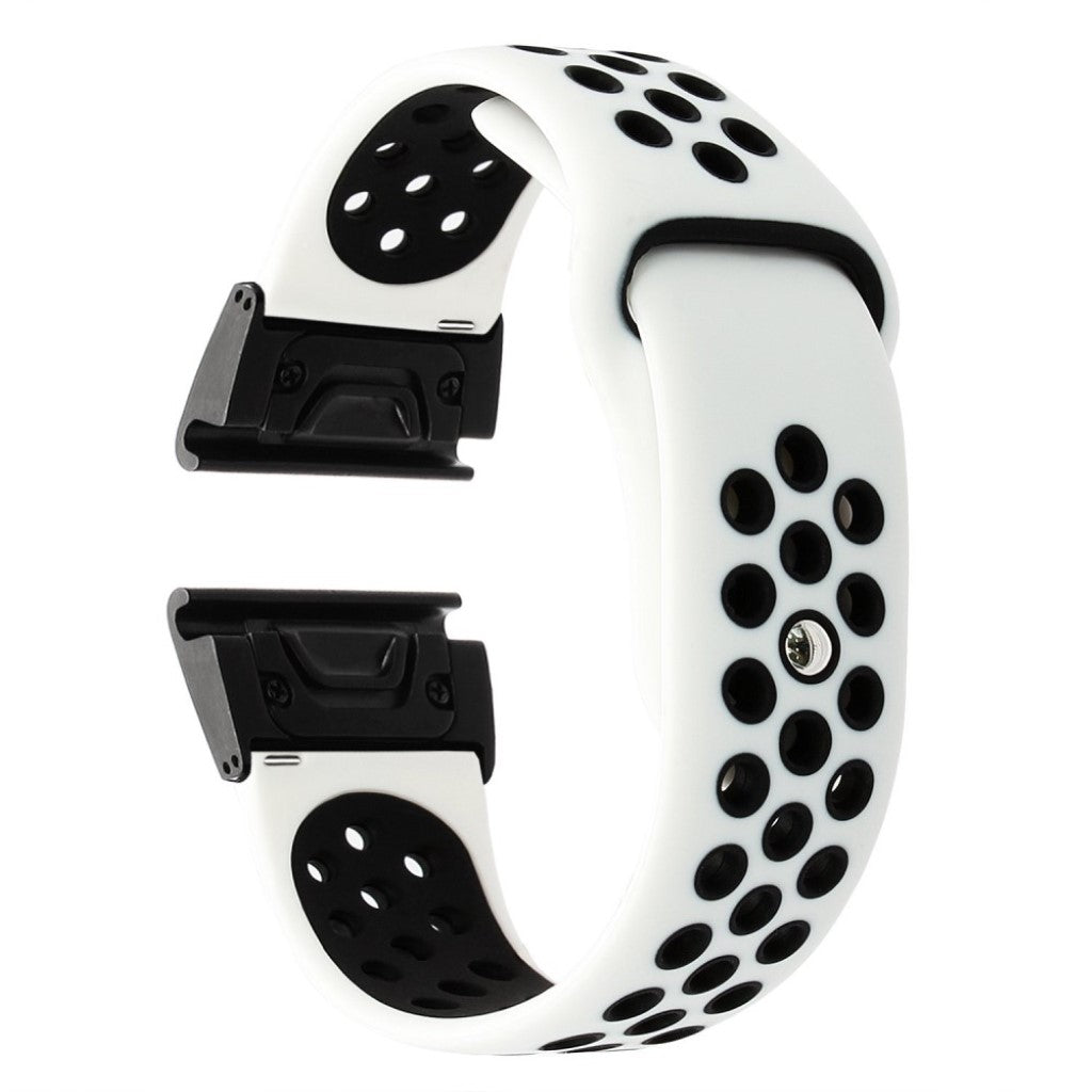 Rigtigt fint Universal Garmin Silikone Rem - Hvid#serie_2