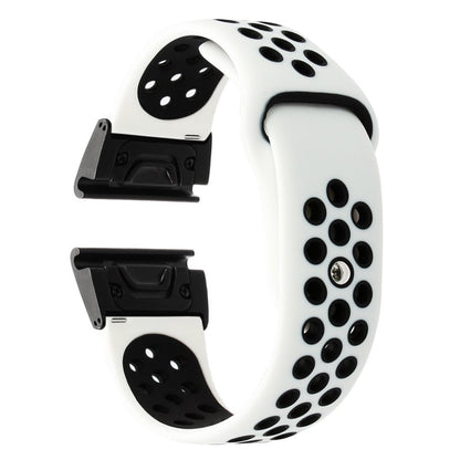 Rigtigt fint Universal Garmin Silikone Rem - Hvid#serie_2