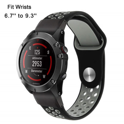 Rigtigt fint Universal Garmin Silikone Rem - Sort#serie_3