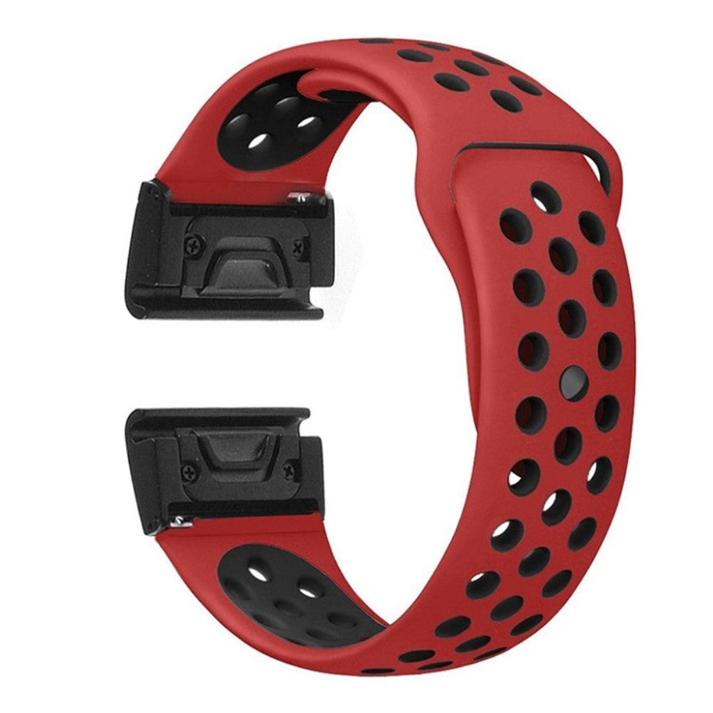 Rigtigt fint Universal Garmin Silikone Rem - Rød#serie_4