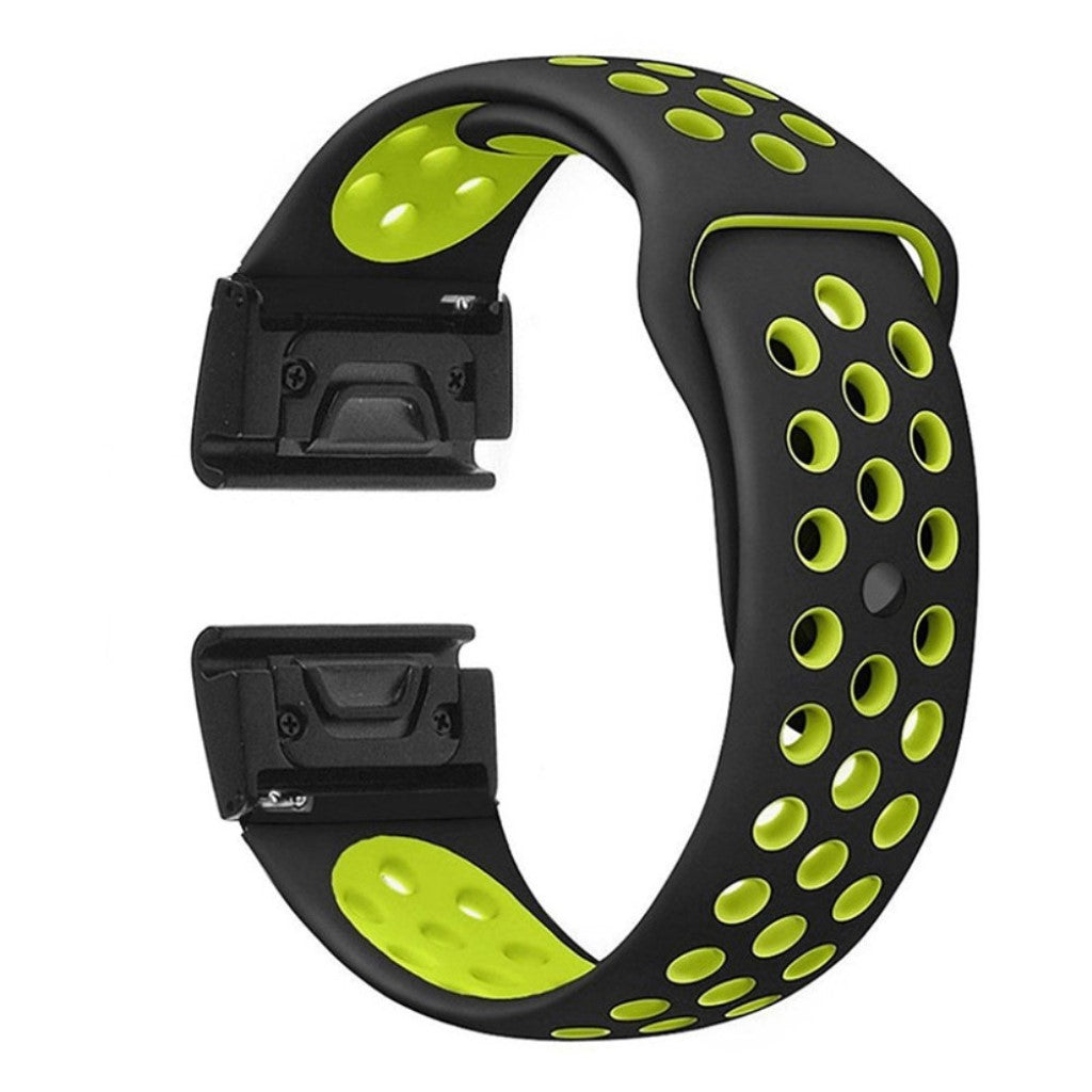 Rigtigt fint Universal Garmin Silikone Rem - Sort#serie_7