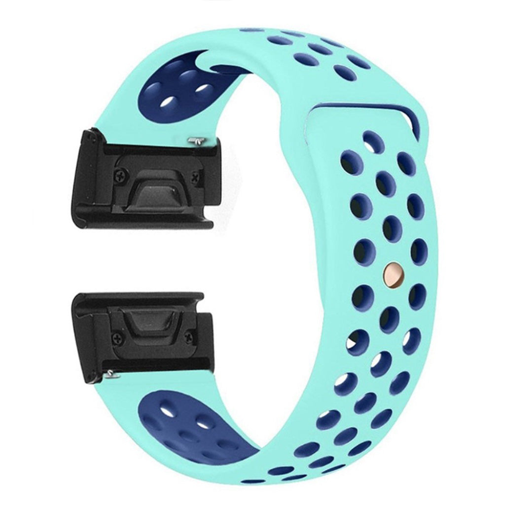 Rigtigt fint Universal Garmin Silikone Rem - Blå#serie_9