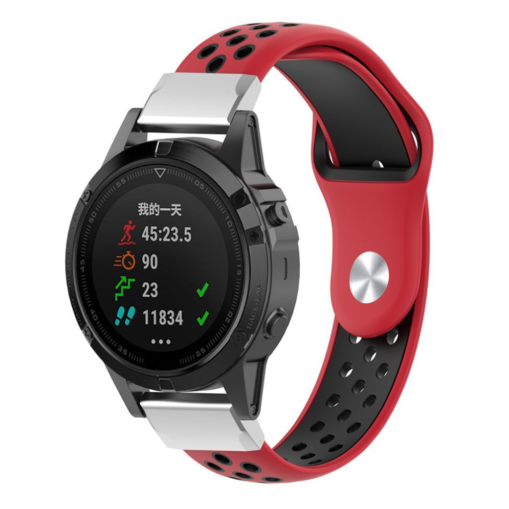 Vildt fantastisk Universal Garmin Silikone Rem - Rød#serie_5