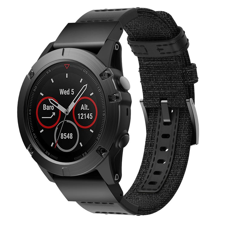 Vildt elegant Universal Garmin Ægte læder Rem - Sort#serie_1