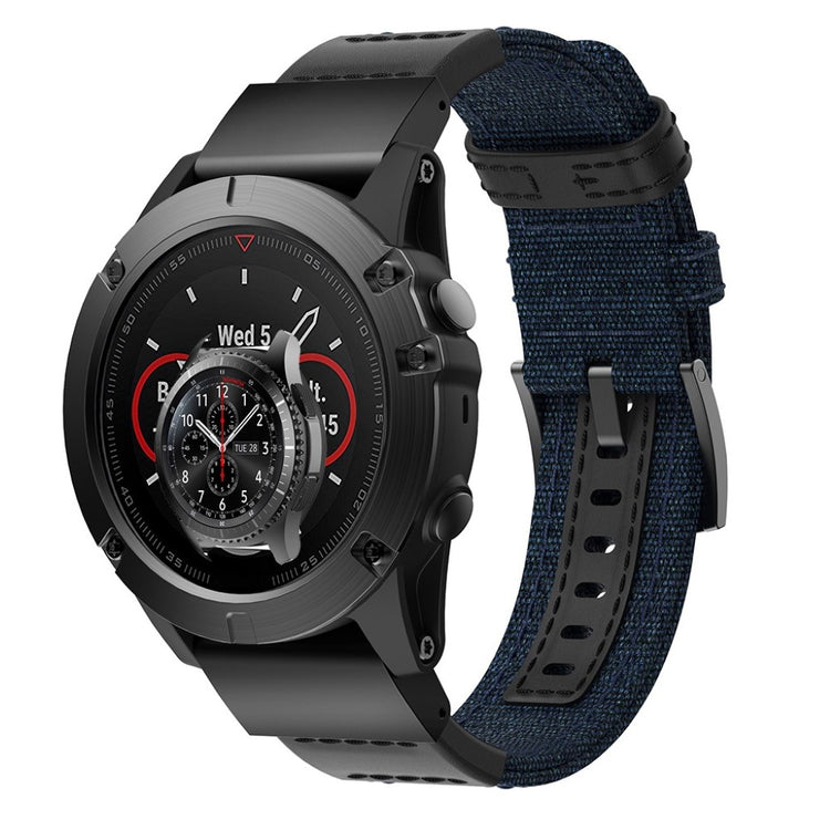 Vildt elegant Universal Garmin Ægte læder Rem - Blå#serie_3