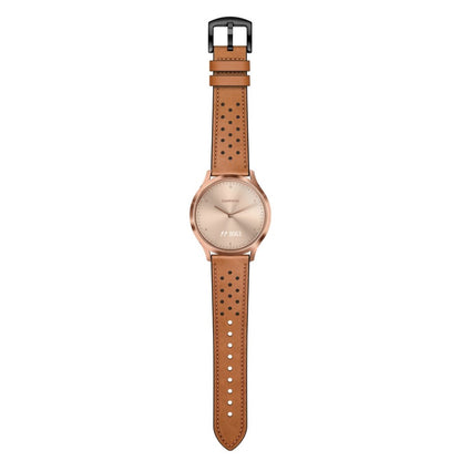 Fed Garmin Vivoactive 3 / Garmin Vivomove HR Ægte læder Rem - Brun#serie_2