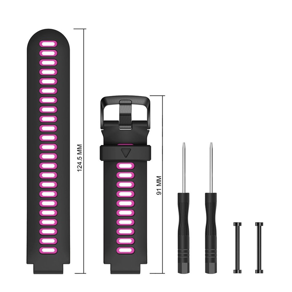 Rigtigt sejt Universal Garmin Silikone Rem - Sort#serie_3
