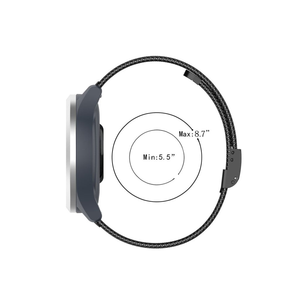 Yndigt Garmin Vivomove 3S / Garmin Vivoactive 4S Metal Rem - Sort#serie_1