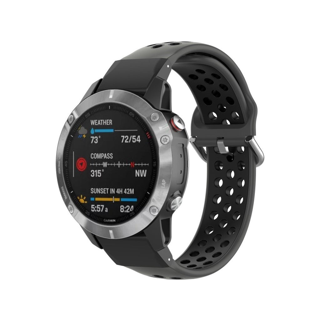 Rigtigt skøn Universal Garmin Silikone Rem - Sort#serie_2