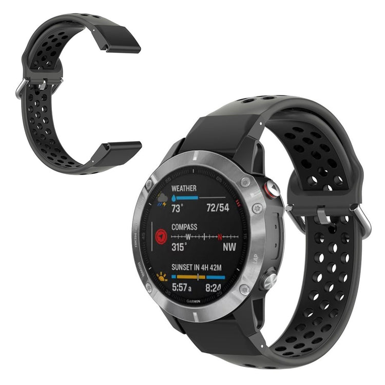 Rigtigt skøn Universal Garmin Silikone Rem - Sort#serie_2