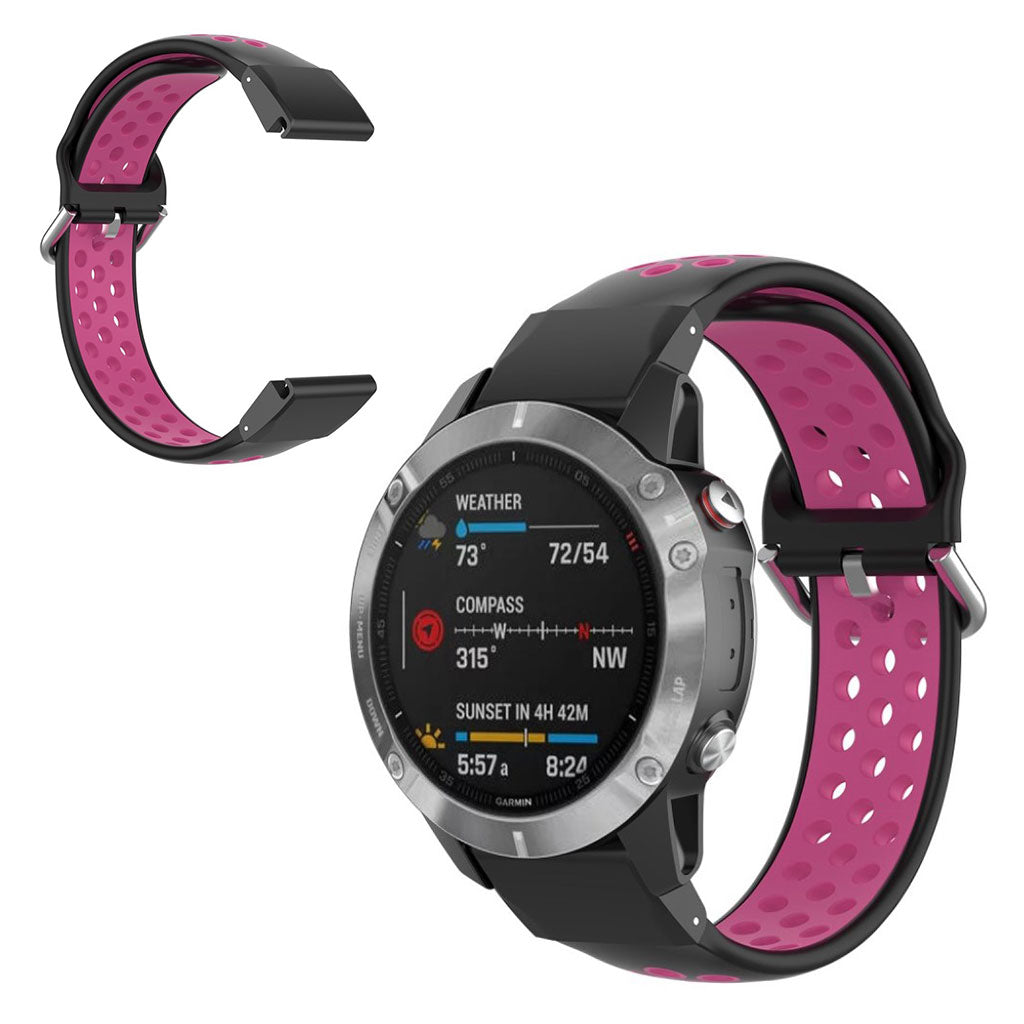 Rigtigt skøn Universal Garmin Silikone Rem - Sort#serie_6