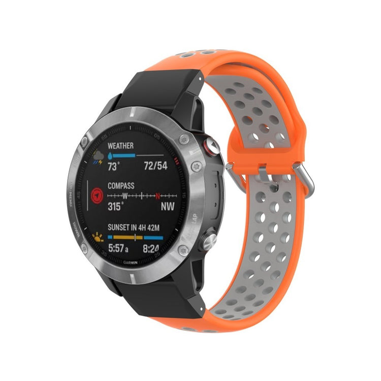 Rigtigt skøn Universal Garmin Silikone Rem - Orange#serie_9