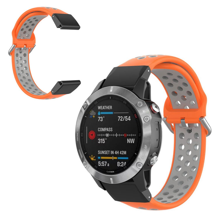 Rigtigt skøn Universal Garmin Silikone Rem - Orange#serie_9