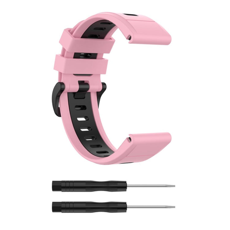 Super fint Garmin Fenix 6X Silikone Rem - Pink#serie_4