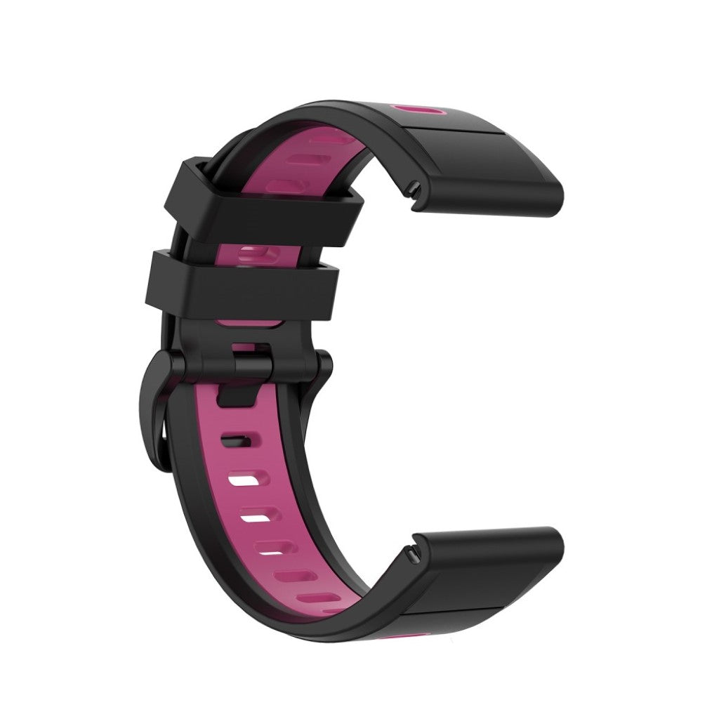 Super fint Garmin Fenix 6X Silikone Rem - Sort#serie_7