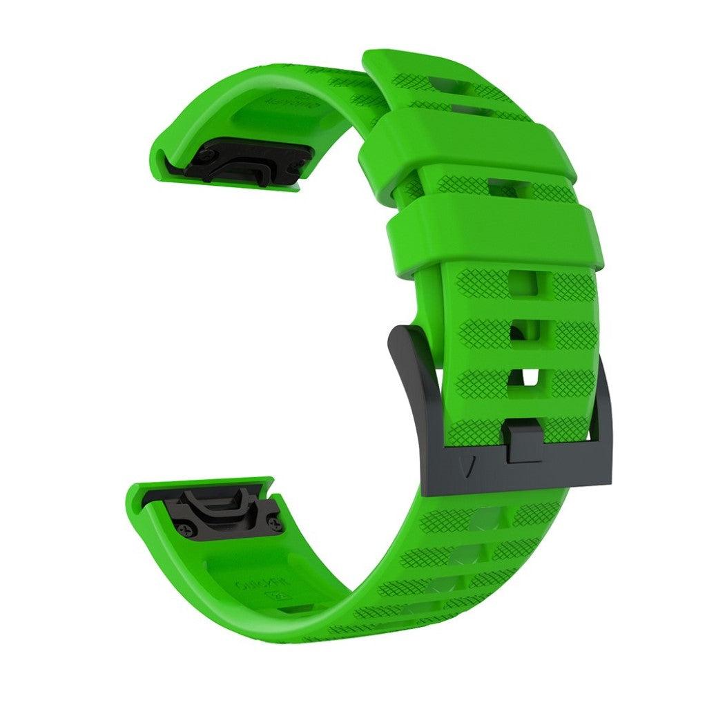 Kønt Garmin Fenix 6X Pro / Garmin Fenix 6X Silikone Rem - Grøn#serie_6