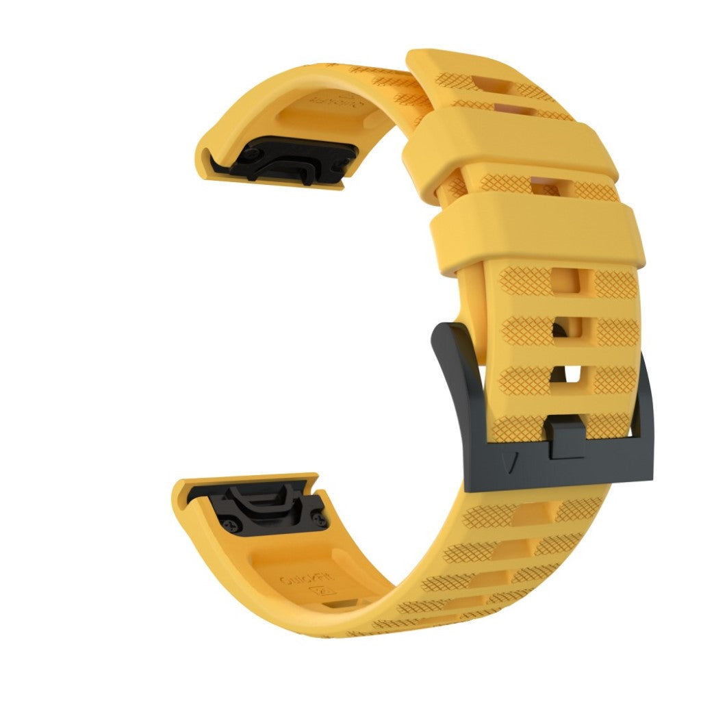 Kønt Garmin Fenix 6X Pro / Garmin Fenix 6X Silikone Rem - Gul#serie_9