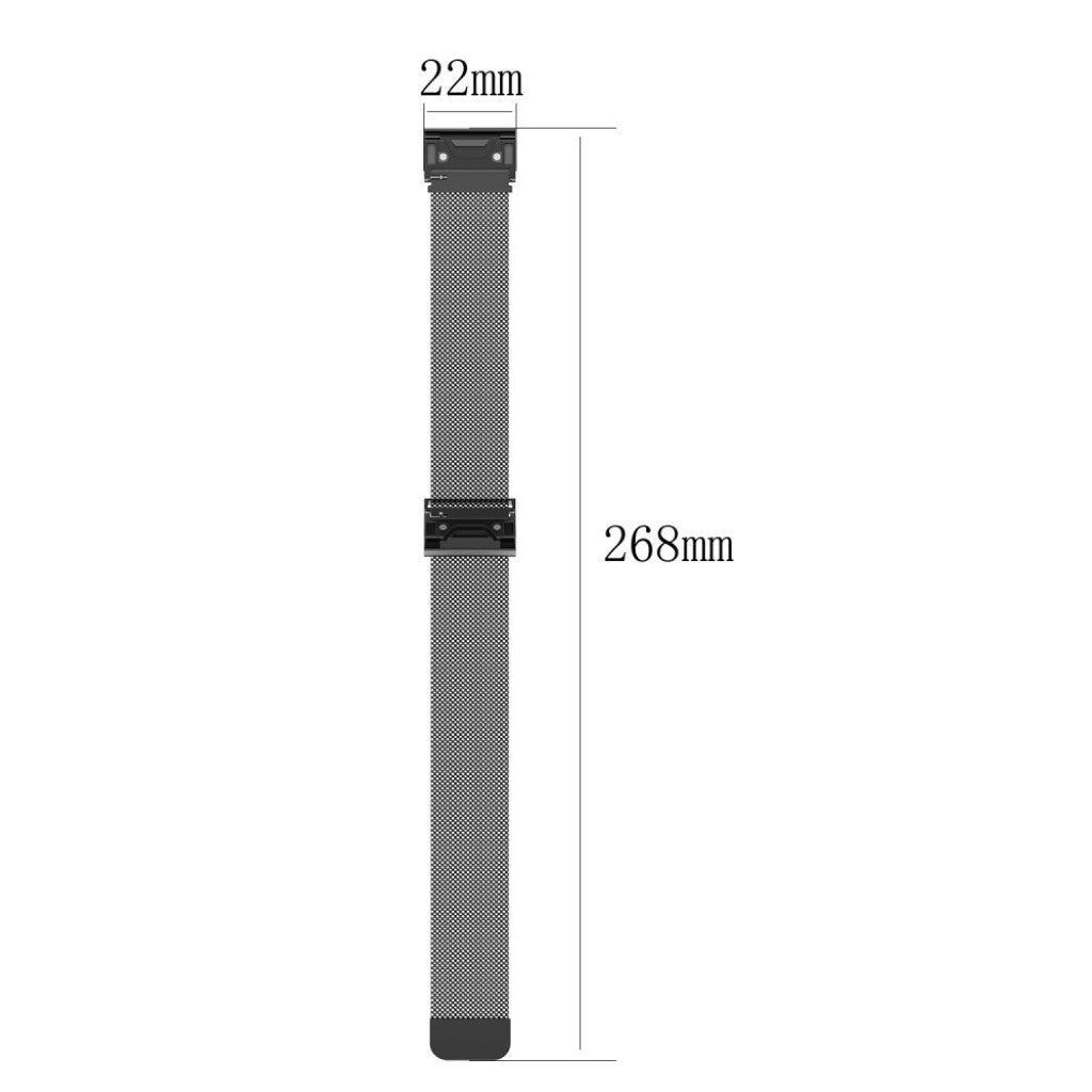 Fremragende Garmin Fenix 5 Metal Rem - Sort#serie_4