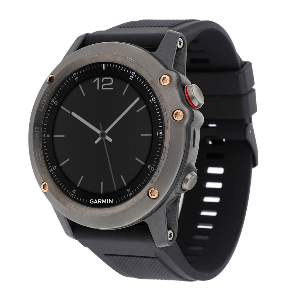 Rigtigt godt Garmin Fenix 5 Silikone Rem - Sort#serie_1