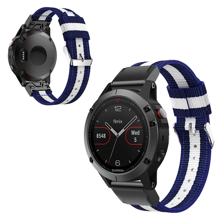 Helt vildt skøn Garmin Fenix 5 Nylon Rem - Blå#serie_5