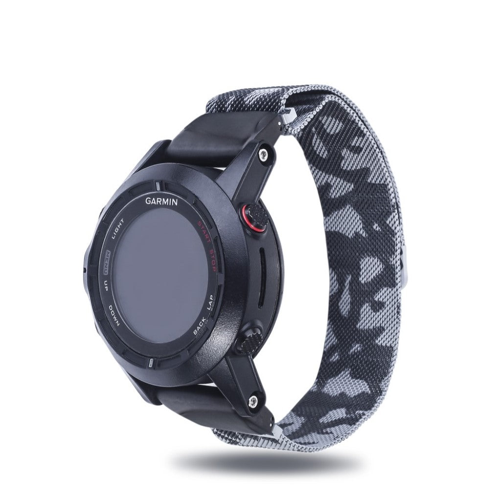 Supercool Garmin Fenix 5X / Garmin Tactix Charlie Metal Rem - Sølv#serie_2