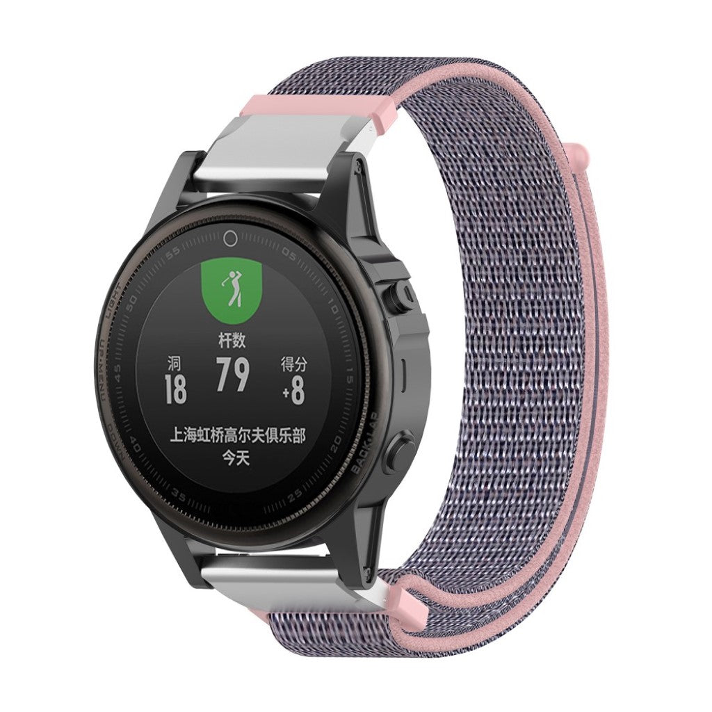 Mega holdbart Garmin Fenix 5S Nylon Rem - Pink#serie_5