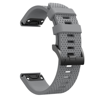 Vildt skøn Garmin Fenix 5S Silikone Rem - Sølv#serie_7