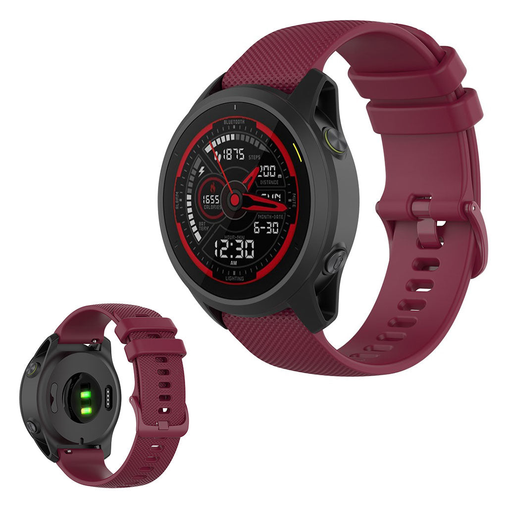 Mega hårdfør Garmin Forerunner 745 Silikone Rem - Rød#serie_4