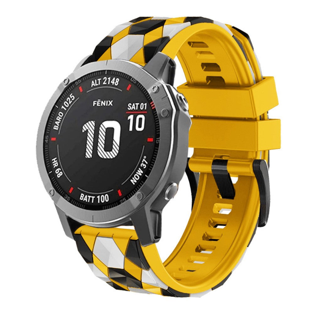 Rigtigt Sejt Silikone Universal Rem passer til Smartwatch - Gul#serie_1