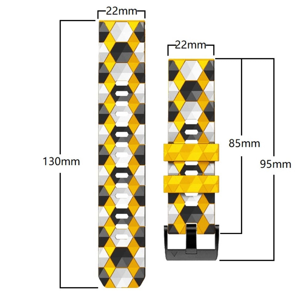 Rigtigt Sejt Silikone Universal Rem passer til Smartwatch - Blå#serie_8