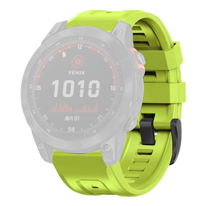 Super hårdfør Garmin Fenix 7X Silikone Rem - Grøn#serie_3