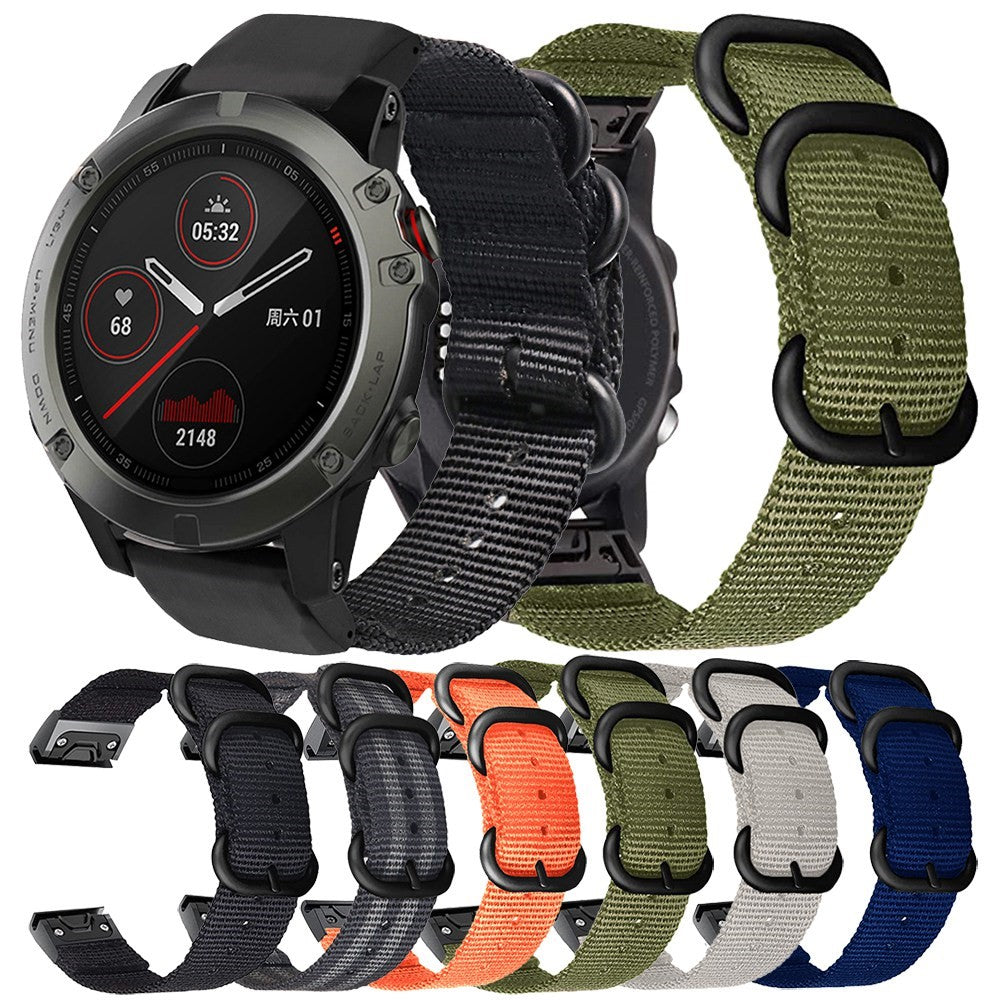 Rigtigt holdbart Universal Garmin Stof Urrem - Sølv#serie_5