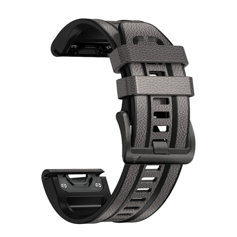 Mega holdbart Universal Kunstlæder og Silikone Rem - Sølv#serie_2