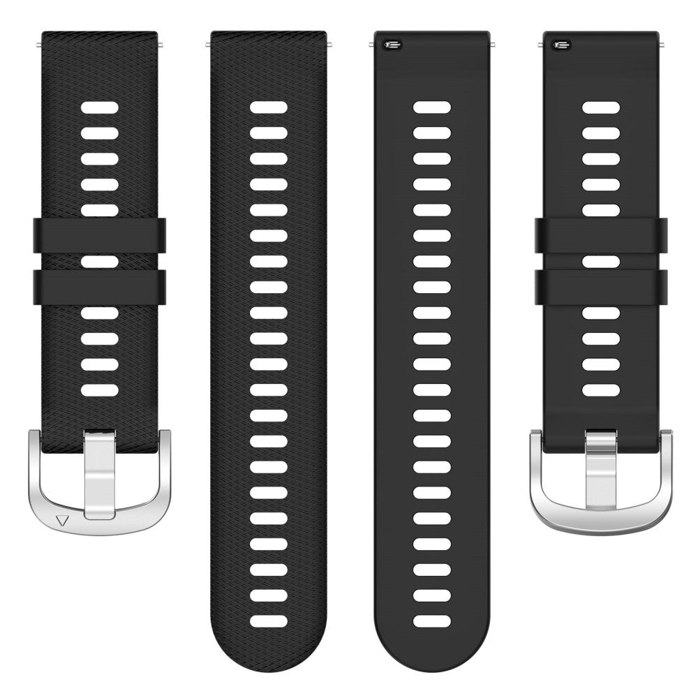 Vildt Skøn Silikone Universal Rem passer til Garmin Smartwatch - Sort#serie_1
