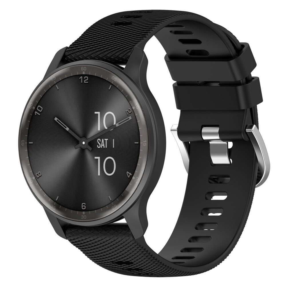 Vildt Skøn Silikone Universal Rem passer til Garmin Smartwatch - Sort#serie_1