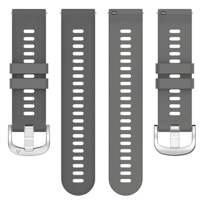Vildt Skøn Silikone Universal Rem passer til Garmin Smartwatch - Sølv#serie_10