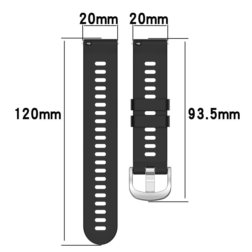 Vildt Skøn Silikone Universal Rem passer til Garmin Smartwatch - Hvid#serie_2